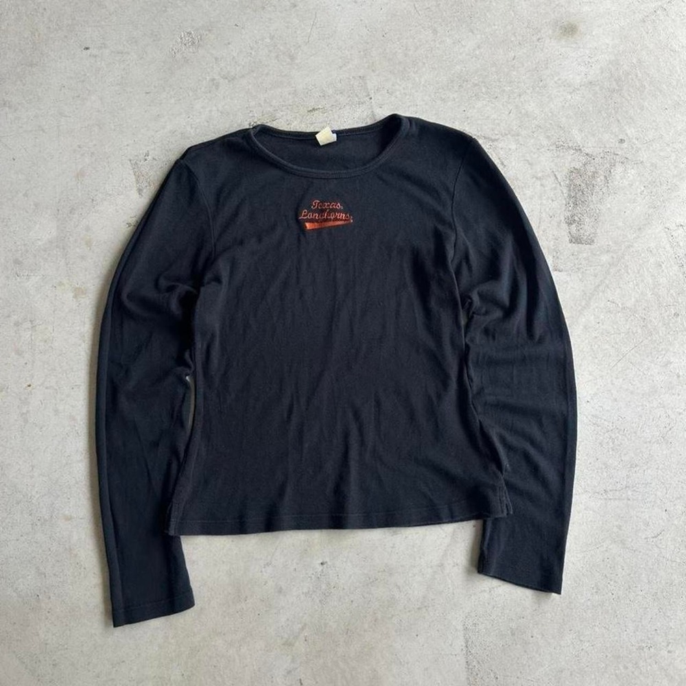 Vintage Women's Black Texas Longhorns Long Sleeve Tee Size Large